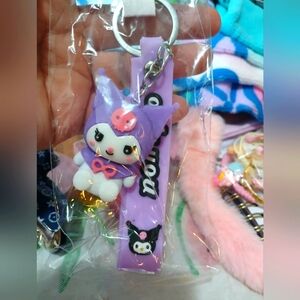 Sanrio Kuromi mini lanyard Keychain clip